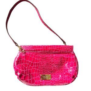 NINE WEST Y2K Faux‎ Croc Shoulder Bag Pink